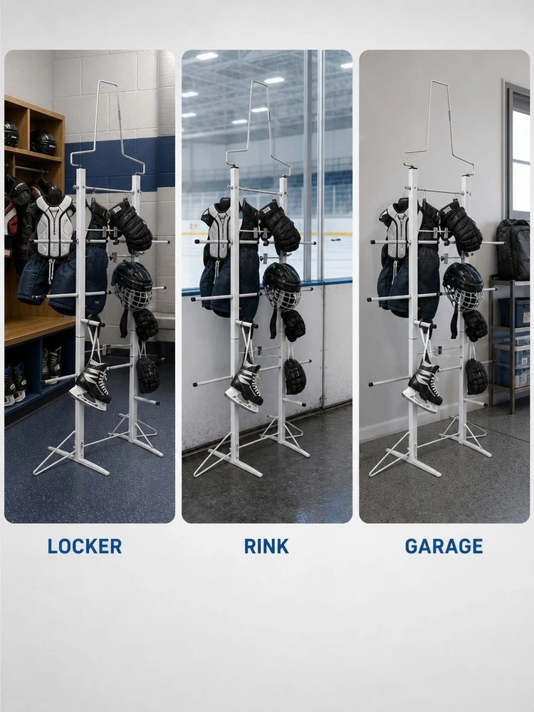 Metal Hockey Gear Drying and Storage Rack