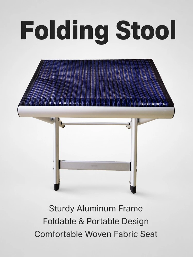 Sturdy Aluminum Frame Foldable Stool For Camping