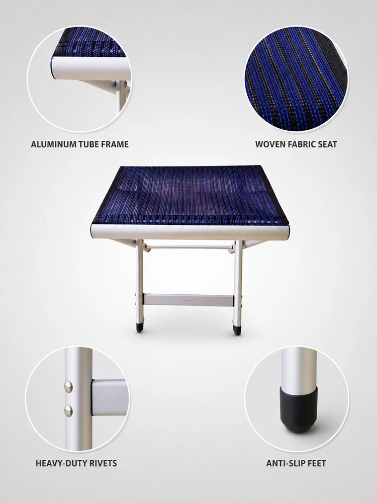 Sturdy Aluminum Frame Foldable Stool For Camping