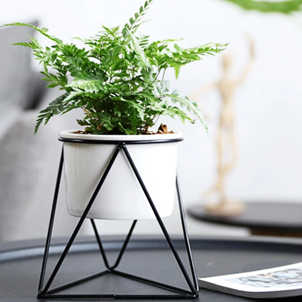 Table Metal Iron Plant Stand Flower Pot Rack