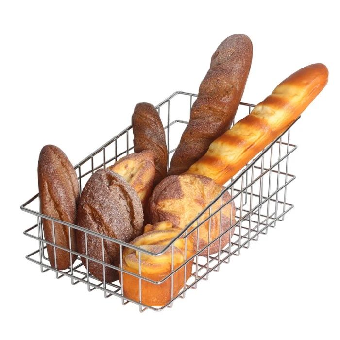Giỏ lưu trữ bánh mì kim loại nghiêng
